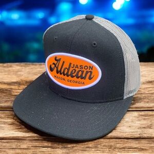Gray and Orange Jason Aldean Cap Hat
